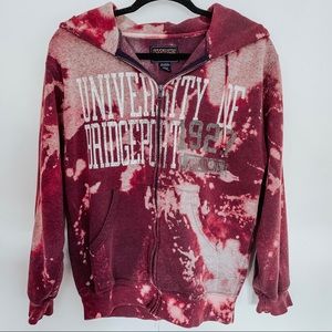bleached zip up sweatshirt